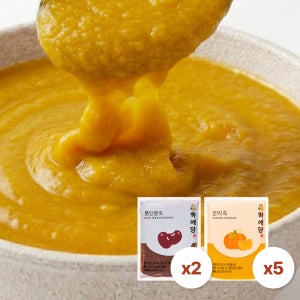 학예당 팥죽 호박죽 국내산 식사대용 간편식 혼합세트 팥2+호박5, 300g, 1개