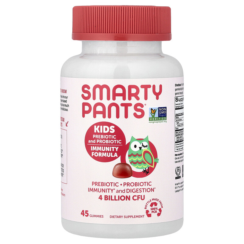 SmartyPants 어린이용 <b>프리바이오틱</b> <b>프로바이오틱</b> 구미젤리 면역력 포뮬라 딸기 크림