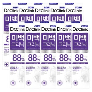 2080 닥터크리닉 치약 미백 100g, 10개