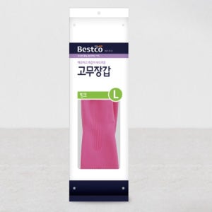 베스트코 고무장갑(핑크/L) 1개 (상온) 업소용 대용량