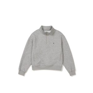 클로브 [ clove] Basic Half-Zip Sweatshirt (Melange Grey)