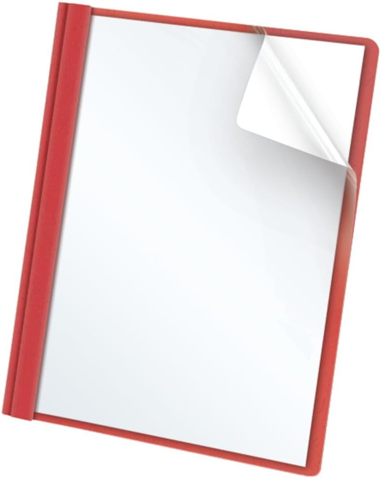 옥스포드 클리어 프론트 <b>리포트</b> 커버 빨간색 글자 크기 상자당 25개(558EE) Letter Everyday