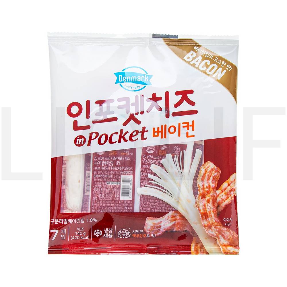 덴마크 치즈스낵 동원 인포켓 스트링치즈 베이컨