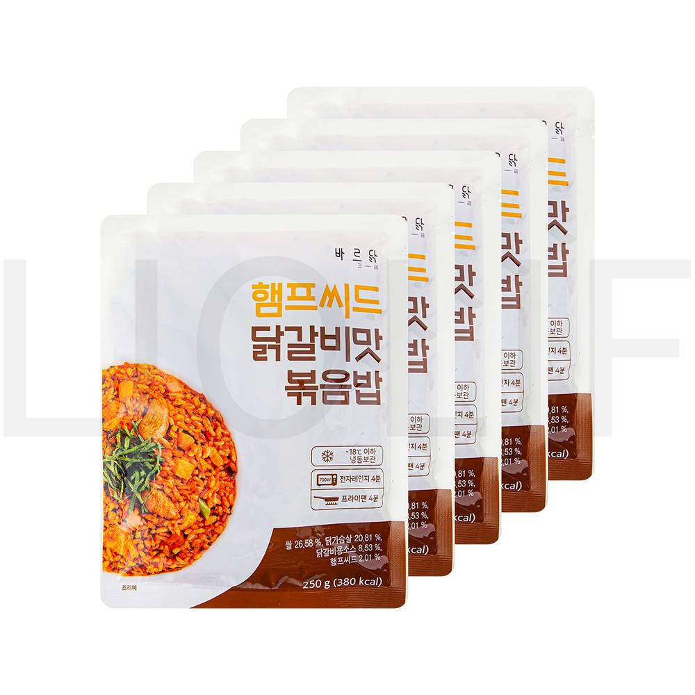 바르닭 즉석볶음밥 곤약 햄프씨드 닭갈비맛 볶음밥
