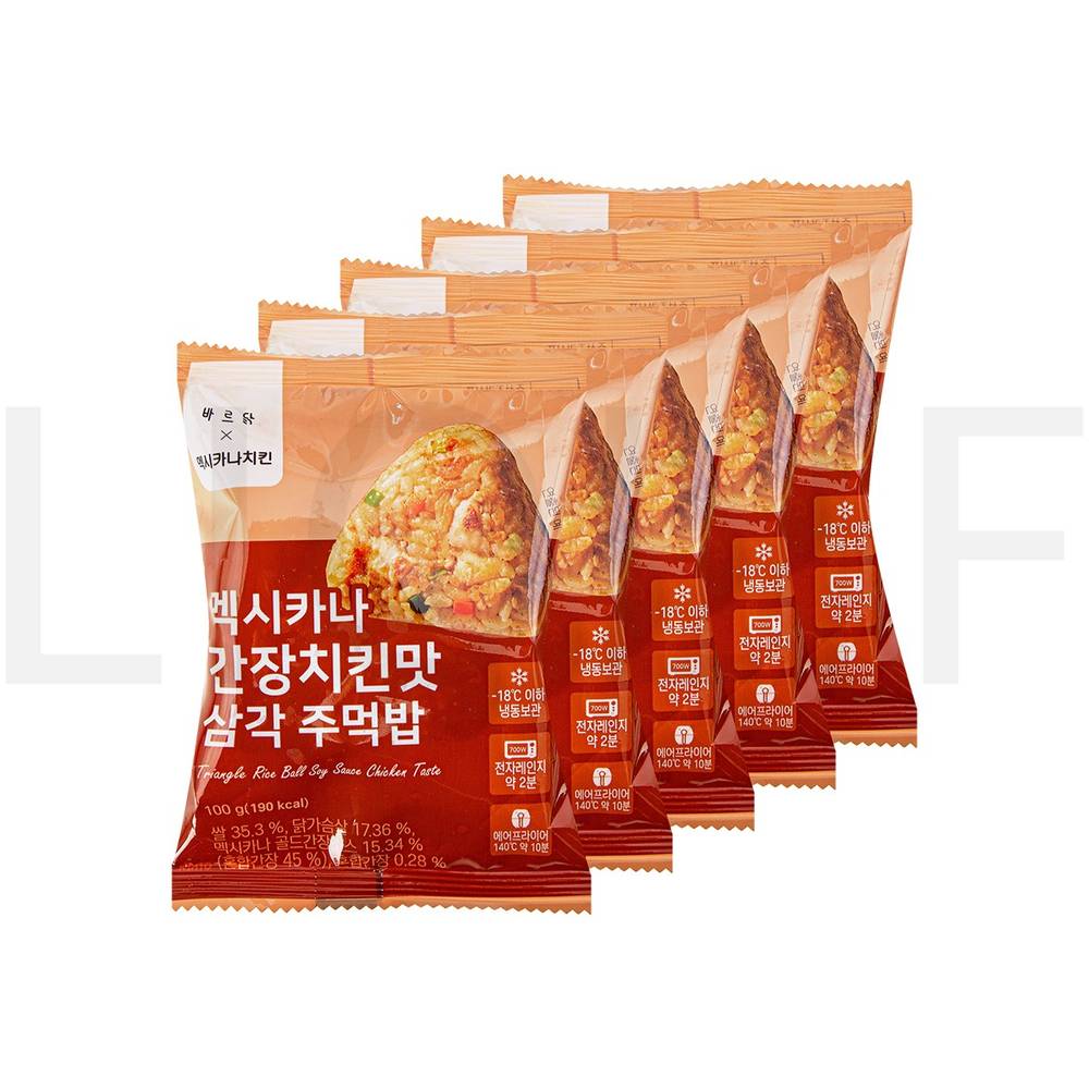 바르닭 즉석볶음밥 멕시카나 간장치킨맛 삼각 주먹밥