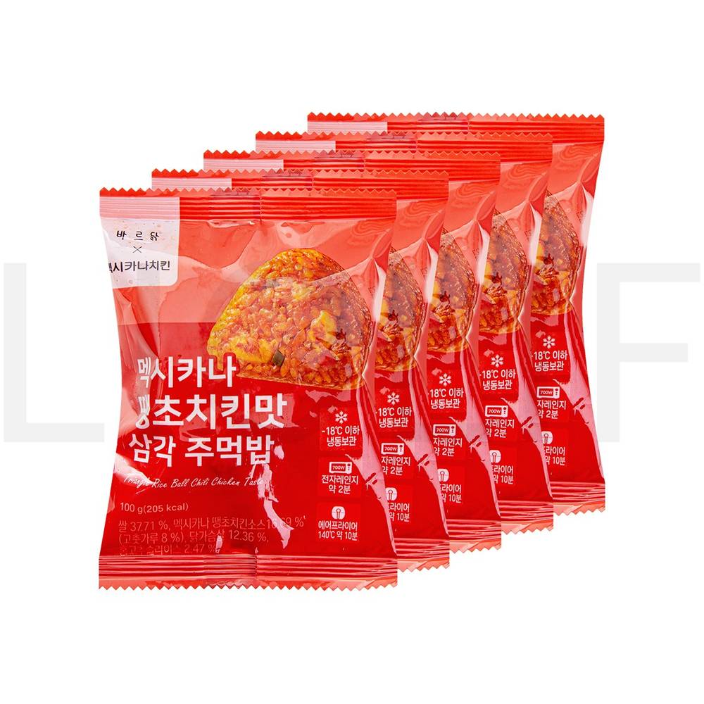바르닭 즉석볶음밥 멕시카나 땡초치킨맛 삼각 주먹밥
