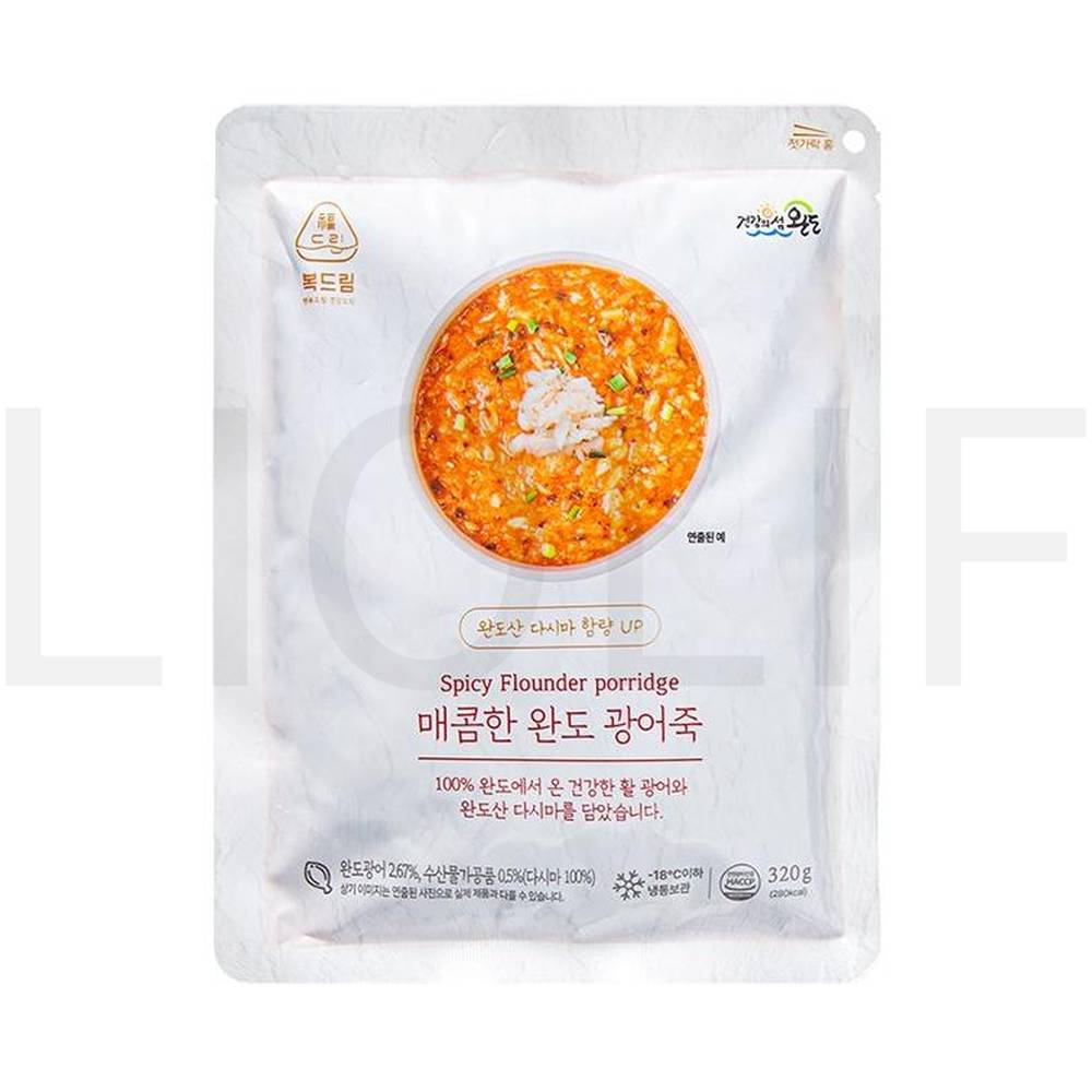 복드림 즉석죽 매콤한 완도 광어죽
