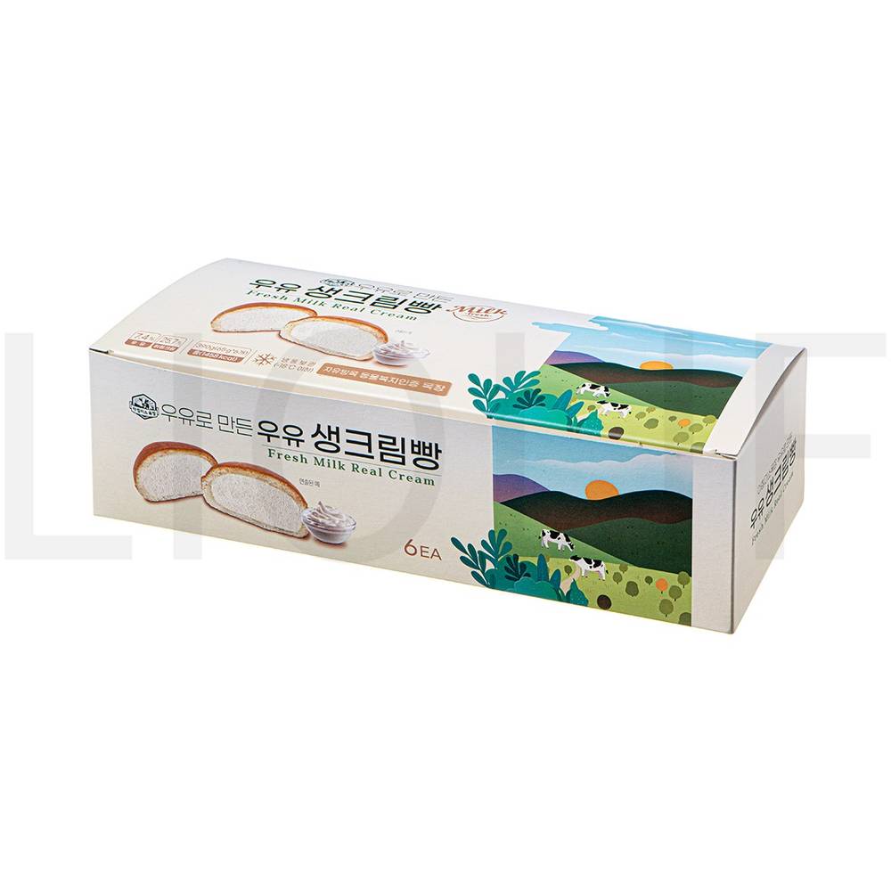 아침미소목장 양산빵 우유 생크림 빵