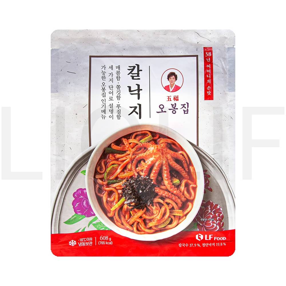 오봉집 기타 즉석요리 칼낙지 (냉동) 608g 1개