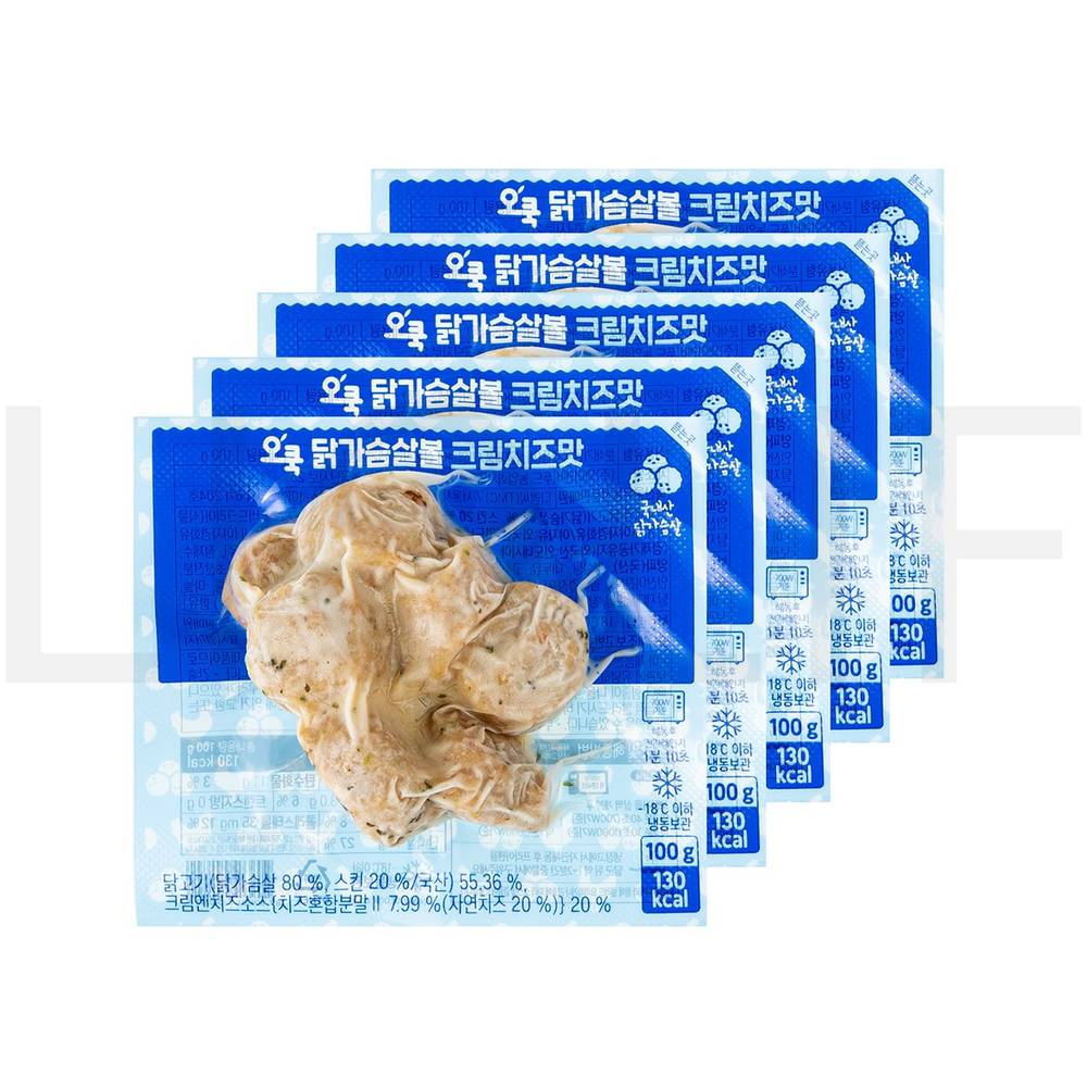 오쿡 간편닭가슴살 닭가슴살볼: 크림치즈맛