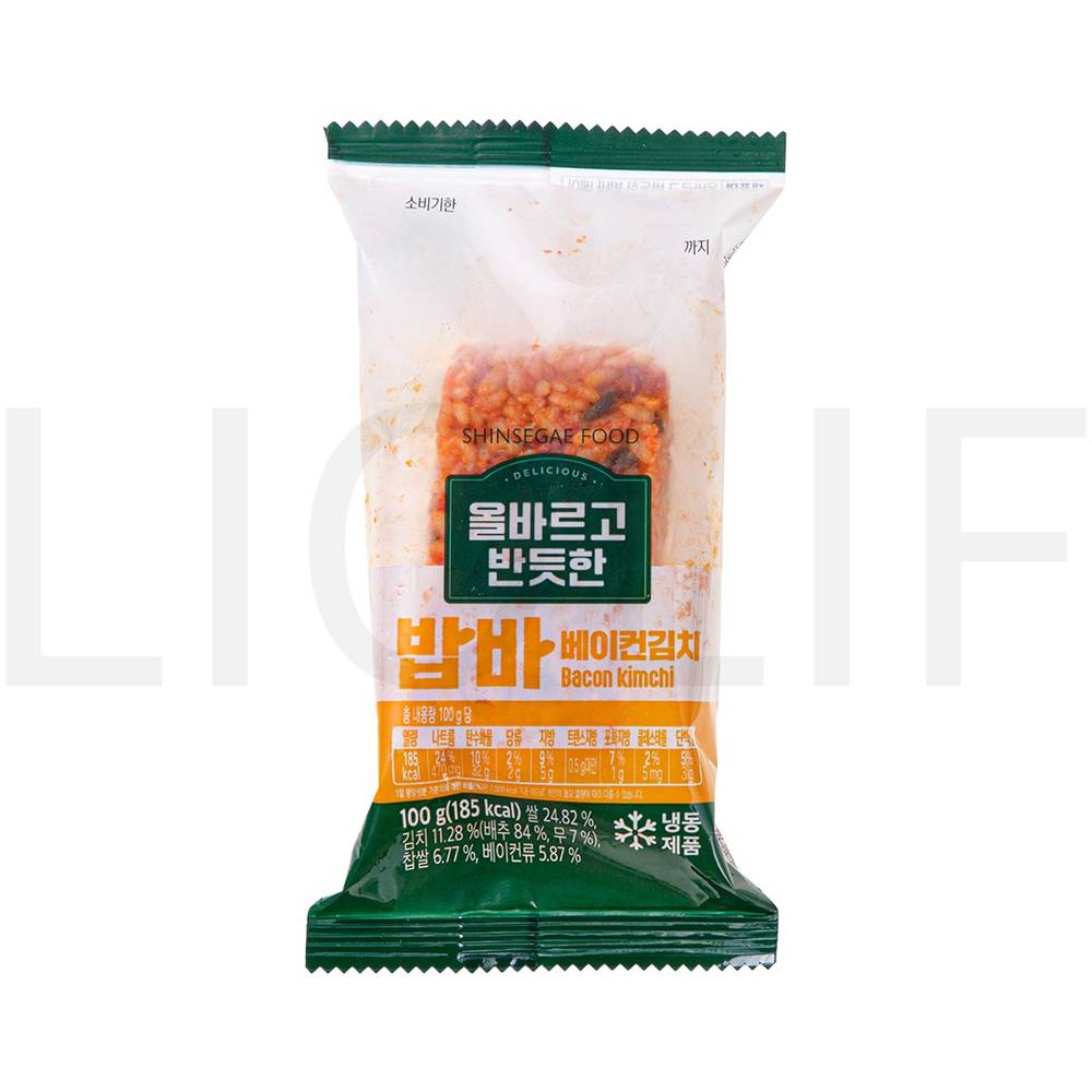 올바르고반듯한 즉석볶음밥 밥바 베이컨김치