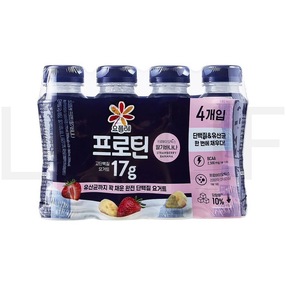 요플레 마시는 요구르트 프로틴 딸기바나나
