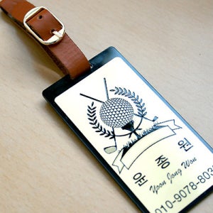 주문 제작 금속 골프 네임택. 실버 골드 선택가능. 디자인 무료.