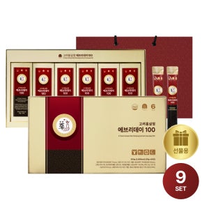 PNBG 풍년보감 에브리데이100 홍삼정 진액스틱 가성비 부모님 선물세트 60포, 9개