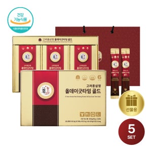 PNBG 풍년보감 고려홍삼정 진액 올데이굿타임 골드 홍삼스틱 홍삼선물세트 30포, 5개