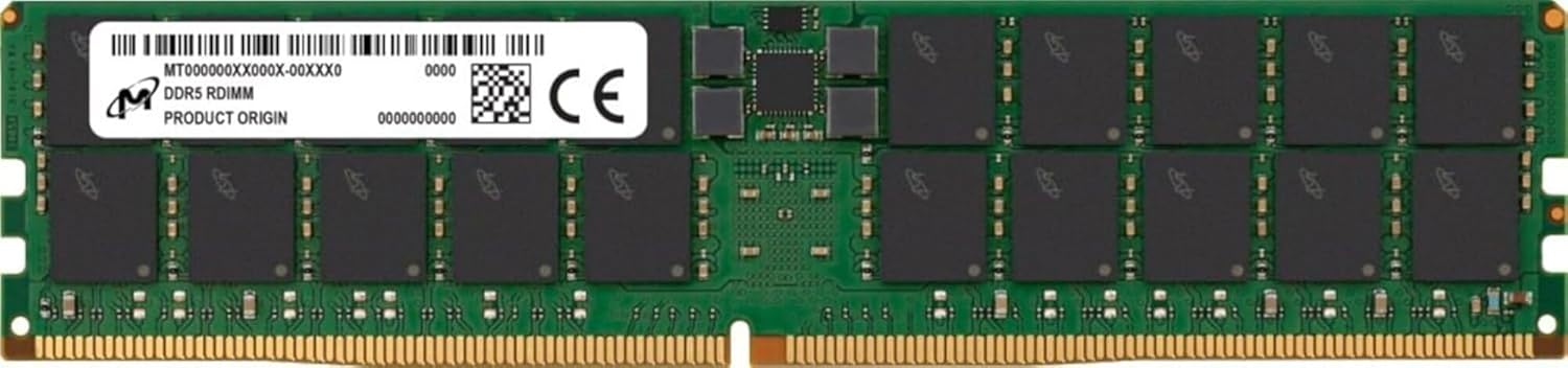 마이크론 테크놀로지 MTC40F2046SRC64BR RAM 모듈 64GB DDR56400/PC55200 DDR5 SDRAM 6400MHz 듀얼 랭크