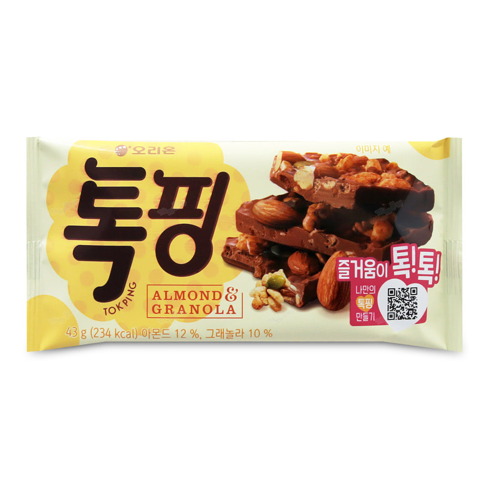 톡핑 아몬드그래놀라 초콜릿 아이들 초코바