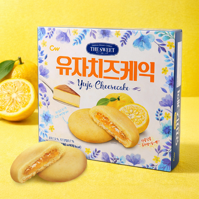 다팜 청우식품 유자치즈케익 쿠키 간식꾸러미 개별포장