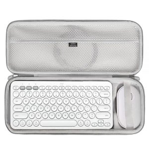 삭제 A ca 그레이 K380s 마우스용 해 콤보 회색 페블 i345 및 2 (케이스만 키보드 M350 케이스 K380 여행용 Pebble 하드 블루투스 스팀[홀더홀더]블랙 보관