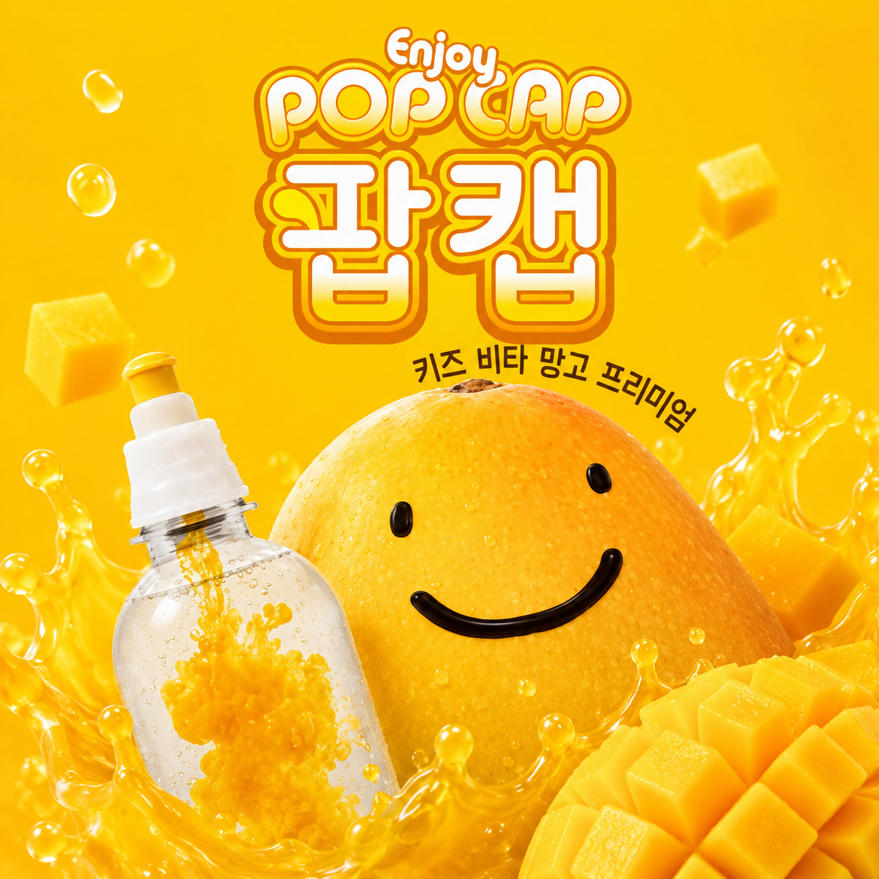 팝캡 어린이 비타민 저당 음료 망고