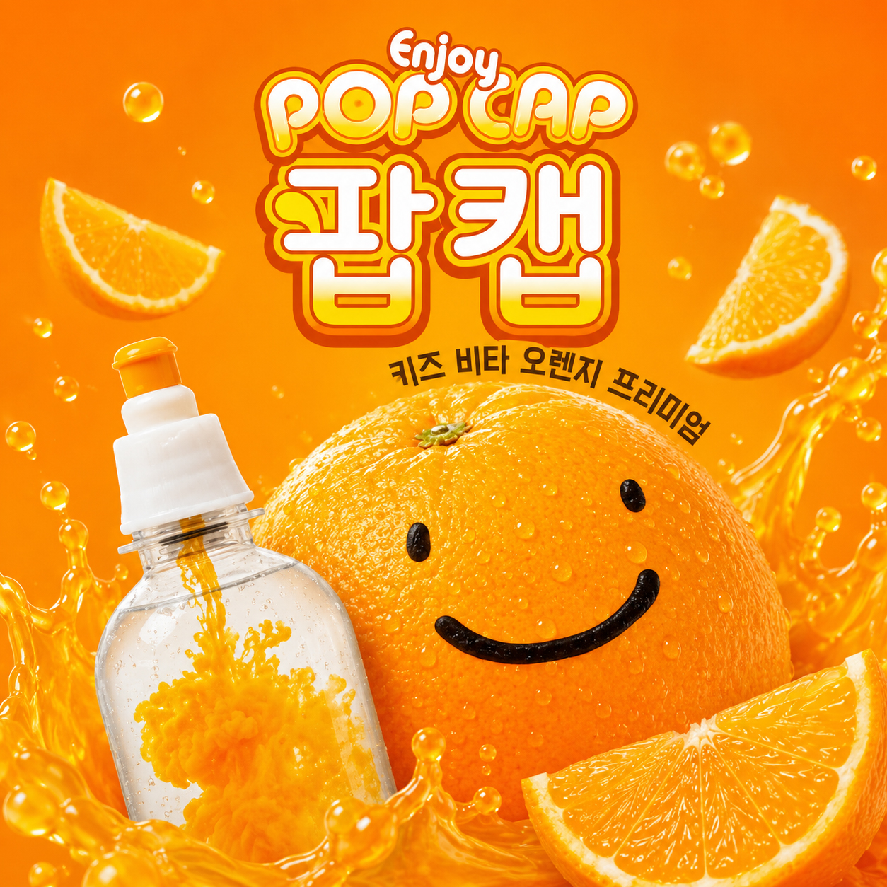 팝캡 어린이 비타민 저당 음료 오렌지