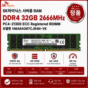 SK하이닉스 서버용 메모리 DDR4 32GB 2666 PC4 21300 ECC REG