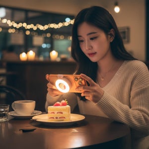 넥스트유 루샤인 P1 휴대용 스마트폰 맥세이프 LED 조명 PF1 Light 블랙
