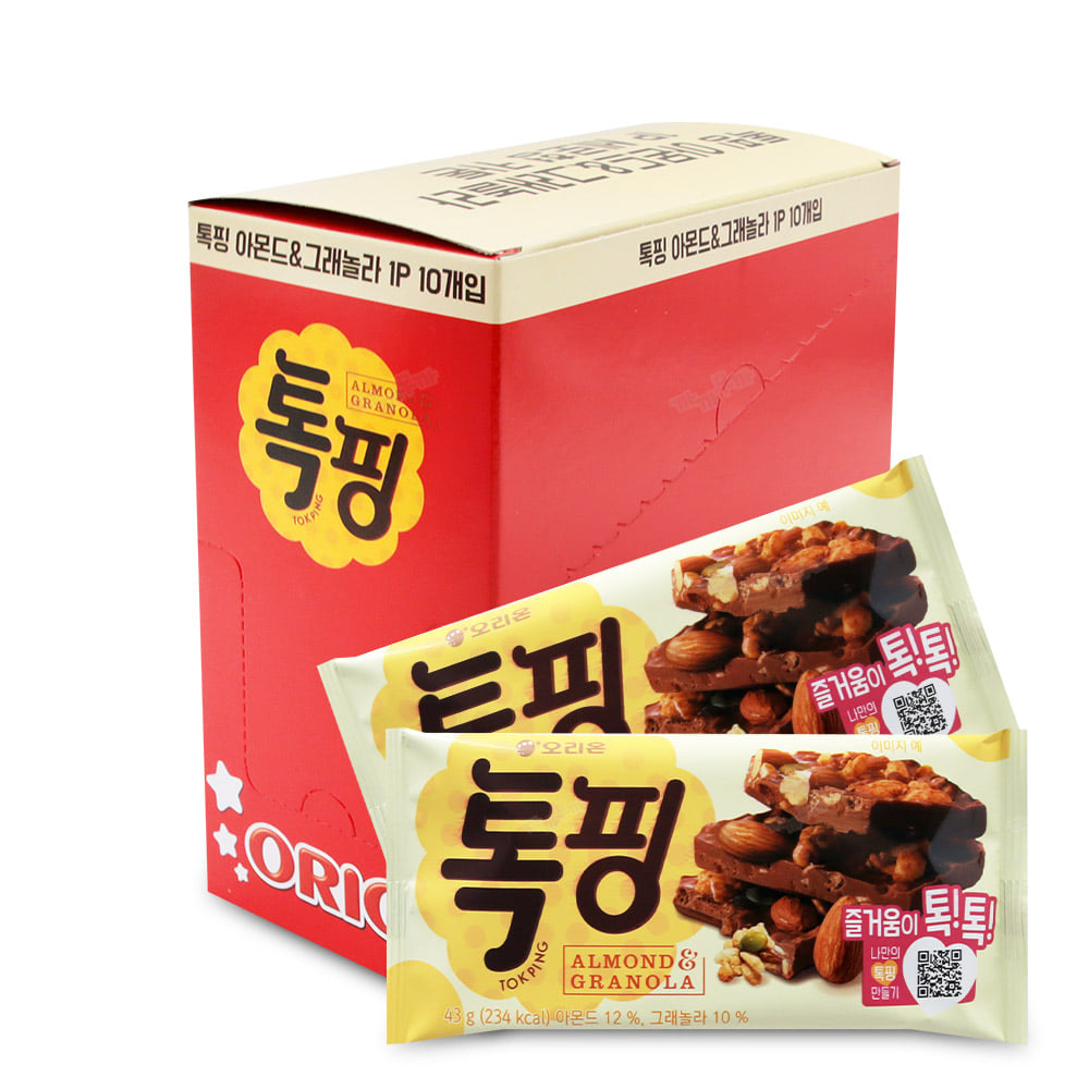 톡핑 아몬드그래놀라 어린이 초콜렛 초코바