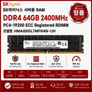 SK하이닉스 서버용 메모리 DDR4 64GB 2400 PC4 19200 ECC REG