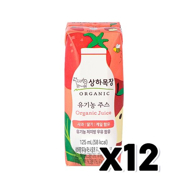 매일 상하목장 유기농주스 사과딸기케일 팩음료