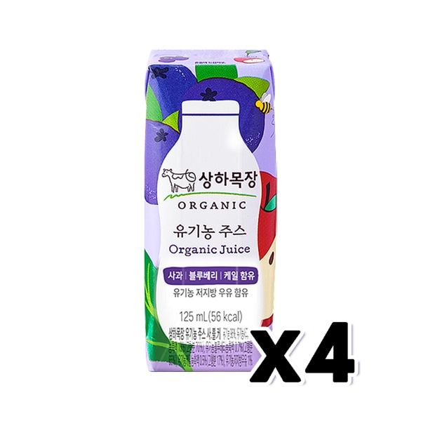 매일 상하목장 유기농주스 사과블루베리케일 팩음료