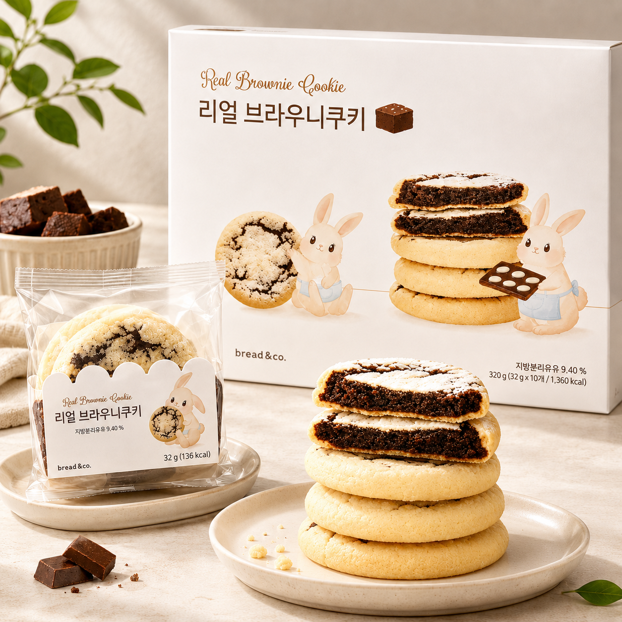 신라명과 브레댄코 리얼 브라우니쿠키