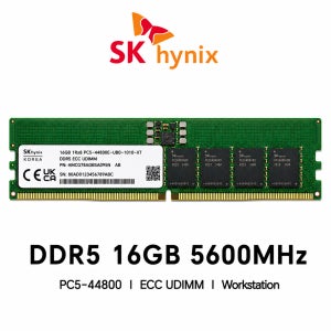 SK하이닉스 워크스테이션 DDR5 16GB 5600 메모리 PC5-44800 ECC UDIMM