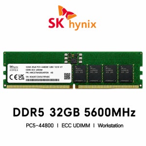 SK하이닉스 워크스테이션 DDR5 32GB 5600 메모리 PC5-44800 ECC UDIMM
