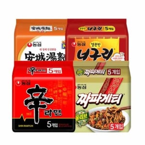 신라면+짜파+안성탕면+너구리 5봉씩 총20봉