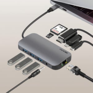 USB멀티허브 C타입 10in1 도킹스테이션 HDMI 포트 노트북확장 2297TCH 8K