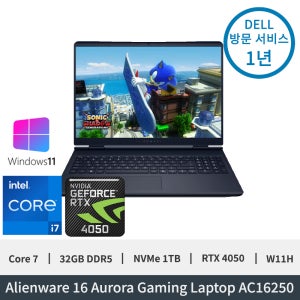 델 에일리언웨어16 Aurora AC16250 Core7 RTX4050 32GB 1TB WQXGA W11H