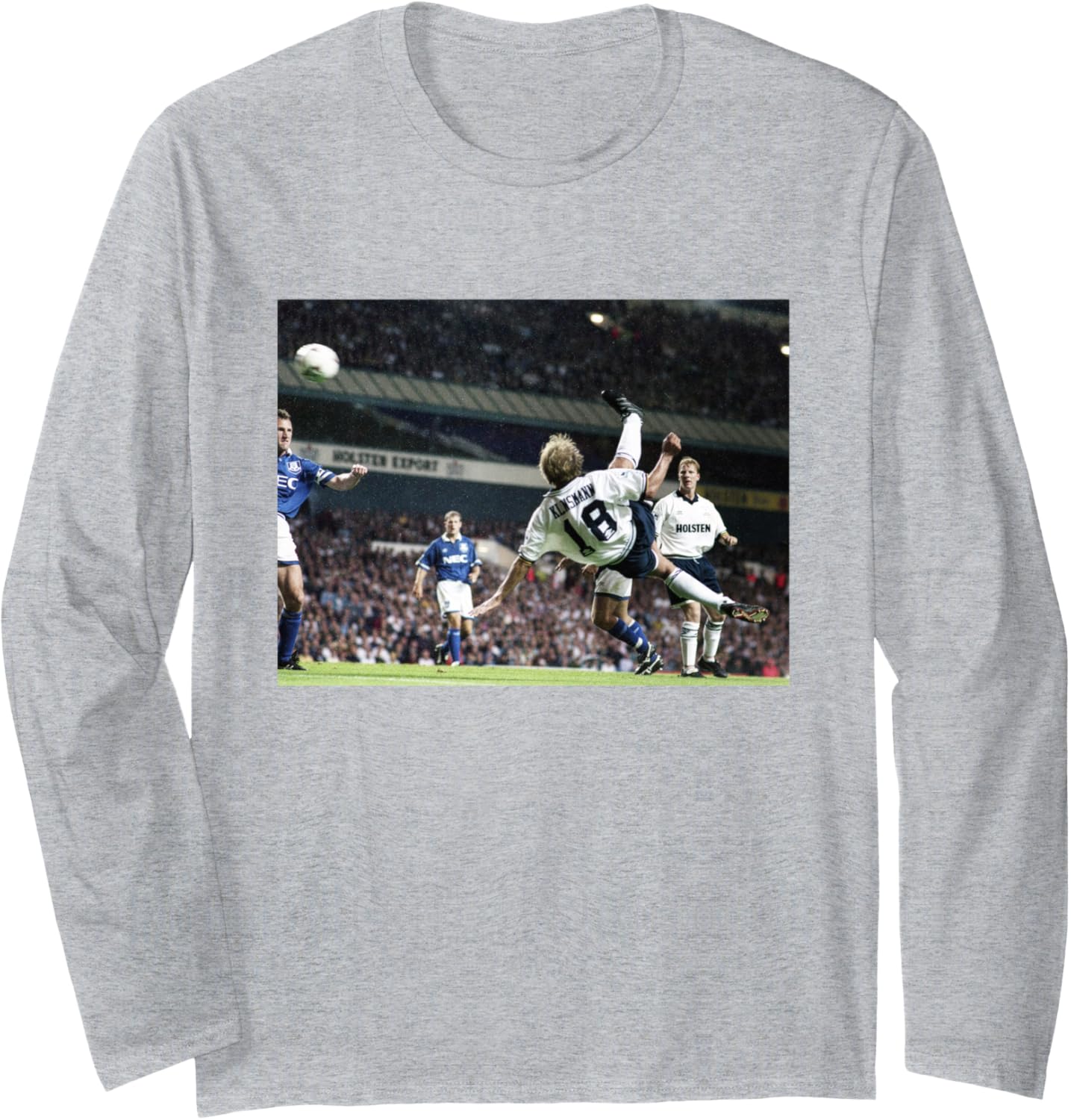 위르겐 클린스만 자전거 킥 토트넘 월드컵 축구 긴팔 티셔츠 Adult Unisex Heather Grey Small