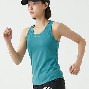 여성 에센셜 러닝 싱글렛 피코크 그린