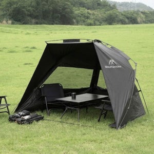 마운틴하이커 원터치 그늘막 텐트 캠핑 낚시 비치 타프 돔 쉘터 블랙코팅