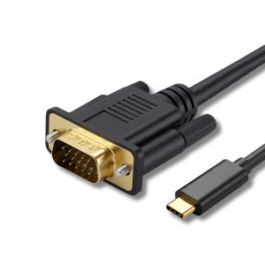 YTEK YT-CTV02 USB Type C to VGA RGB 변환 케이블 1.8M