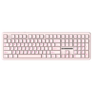 AULA F108 유무선 독거미 한글 기계식 키보드 펀키스 국내 정품 블러쉬 핑크, LEOBOG 저소음로즈축