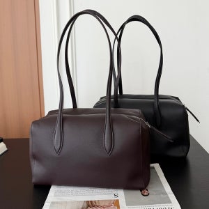 천연소가죽 직사각형 바게트 가방 숄더백 데일리백 보부상 모던 심플 출근가방