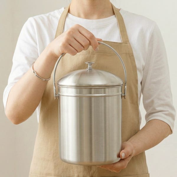 스텐 음식물쓰레기통 5L SUS304 냄새차단