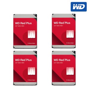 웬디 레드 플러스 WD WD40EFZZ HDD 4TB 5400/128M NAS용 하드디스크 4개 패키지