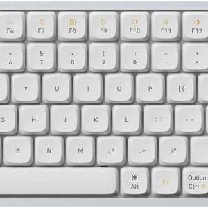 LOFREE 플로우 로우 프로파일 기계식 키보드 블루투스 및 Windows Mac OS/화이트 고스트 선형 스위치용 유선 연결이 가능한 100개의 키 충전식 무선