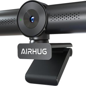 AIRHUG 2K 60fps 웹캠 소니 8MP 센서가 탑재된 스트리밍 카메라 듀얼 전방위 마이크 PDAF 자동 초점 온라인 회의용 60° 뷰 개인정보 보호 커버 플러그 앤 플레이