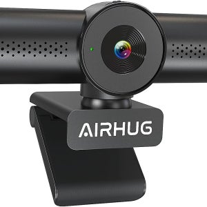AIRHUG 4K 30fps 웹캠 - 소니 16MP 센서 PDAF 오토포커스 자동 조명 보정 듀얼 전방위 마이크 스트리밍 카메라용 63° 포커스 뷰 내장 프라이버시 커버