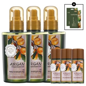(+파우치2매) 과일나라 컨퓸 아르간 트리트먼트 헤어 오일 손상모발 에센스 120ml+25ml, 3개