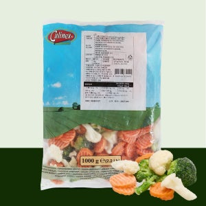 벨기에산 프리미엄 브로콜리믹스 1kg 혼합야채 채소믹스 세척 손질 냉동 유럽산 브로콜리 컬리플라워 당근 야채 채소